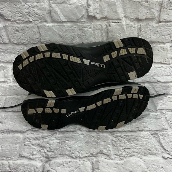 L.L. Bean Men's Primaloft Waterproof Gray Black Lace Up Hiking Boots 9 medium - Picture 11 of 13